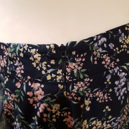 프릴 프린트 롱 스커트