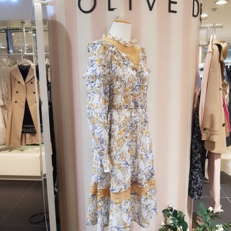 자수 쉬폰 원피스