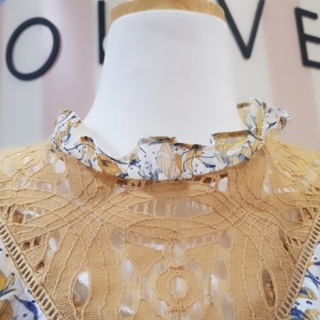 자수 쉬폰 원피스