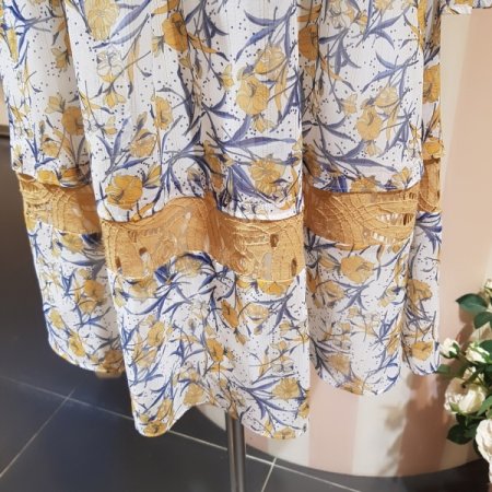 자수 쉬폰 원피스