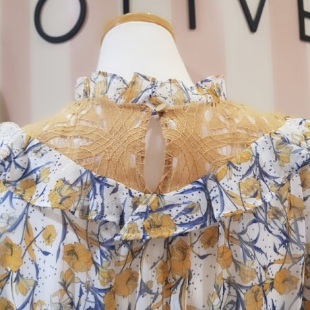 자수 쉬폰 원피스