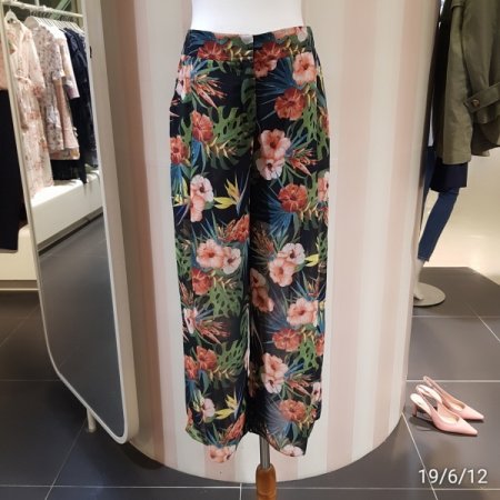 프린트 와이트 팬츠