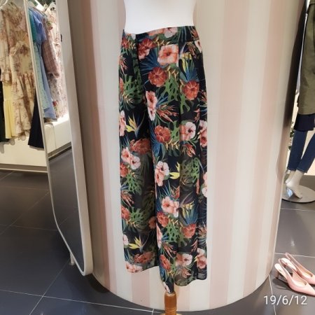 프린트 와이트 팬츠