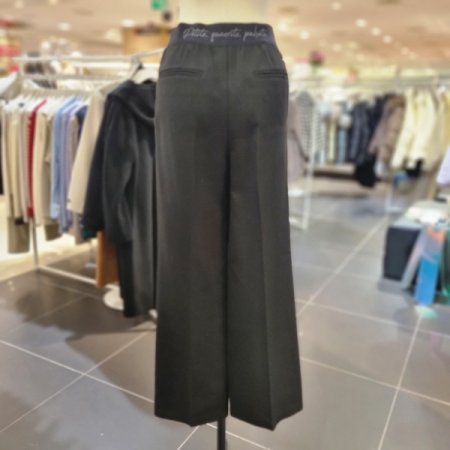 허리뒷 레터링 밴딩 기모 팬츠