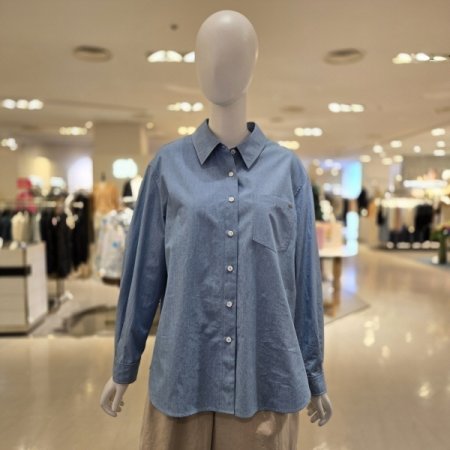 루주핏 포켓 데님 셔츠