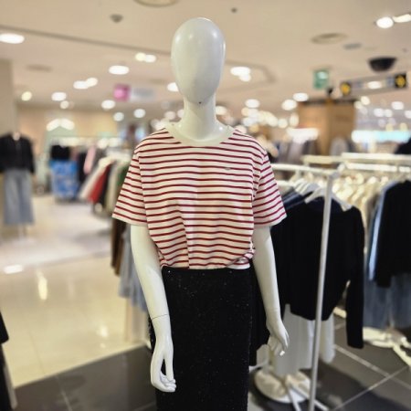 스트라이프 베이직 반팔 티셔츠