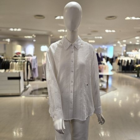 허리끈 장식 루즈핏 블라우스