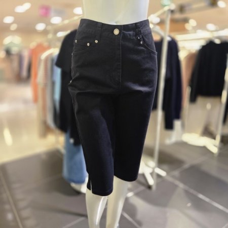 슬림쇼츠 데님 팬츠