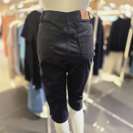 슬림쇼츠 데님 팬츠