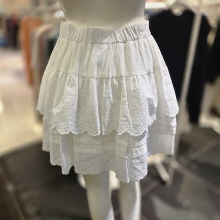 프릴 펀칭 캉캉 미니 스커트