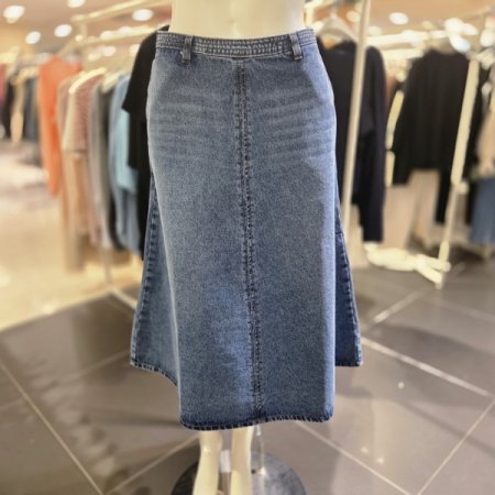 A라인 데님 롱 스커트