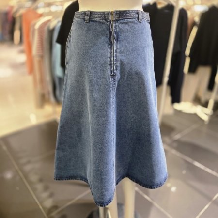 A라인 데님 롱 스커트