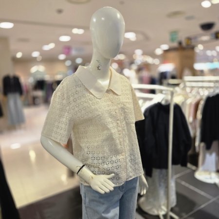 플로럴 레이스 아우터형 셔츠