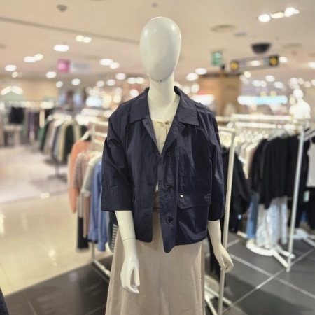 7부 소매 홀겹 자켓형 점퍼