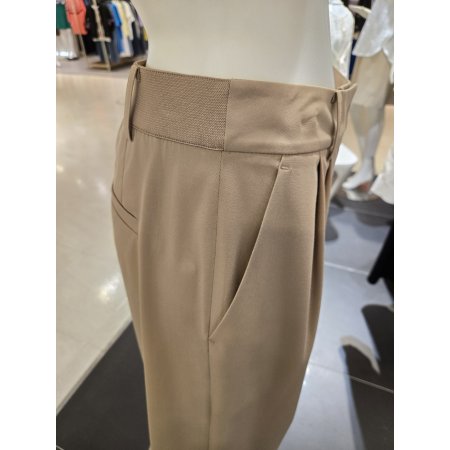 뒷밴딩 투턱 와이드 팬츠