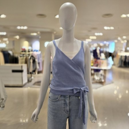 랩 스타일 브이 니트 베스트