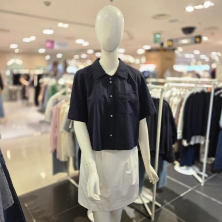 심플 카라 자켓형 블라우스