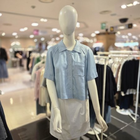 심플 카라 자켓형 블라우스