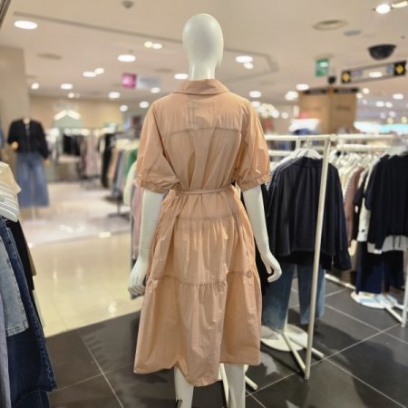 카라형 벨티드 티어드 여름 원피스