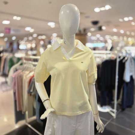 볼륨소매 카라 피케 티셔츠