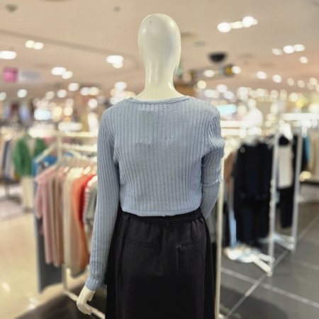 여름용 크롭 브이넥 가디건