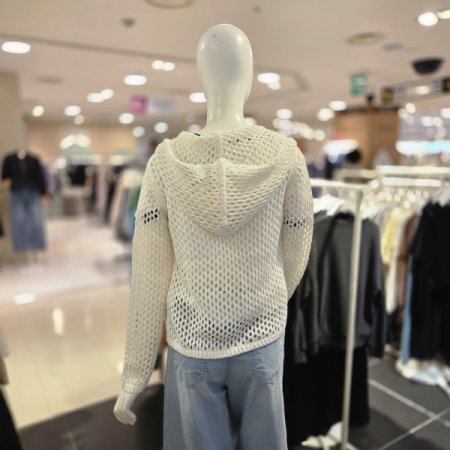 그물형 여름 후드 가디건