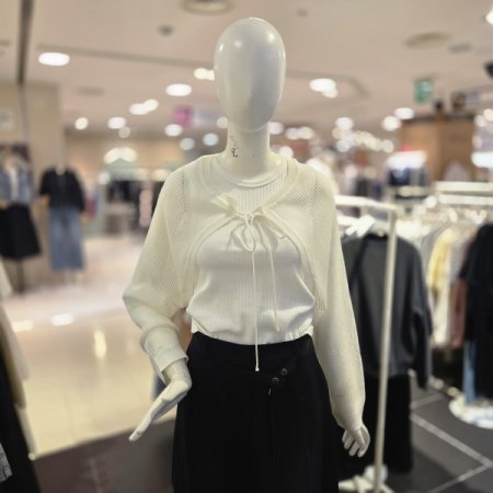 리본 볼레로 가디건