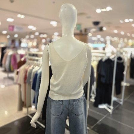 v넥 민소매 니트