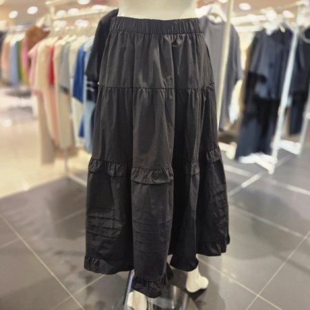 뒷밴딩 캉캉 롱 스커트