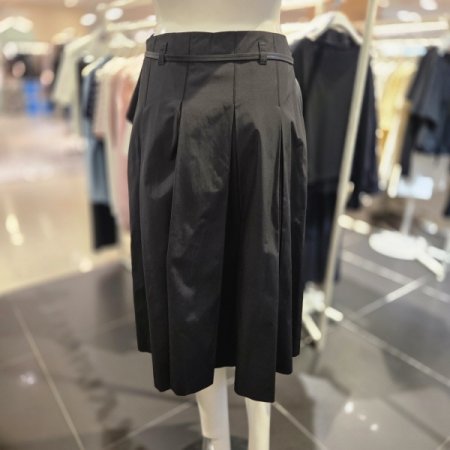 벨트 세트 플리츠 스커트