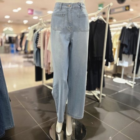 아웃포켓 일자 여름 데님 팬츠