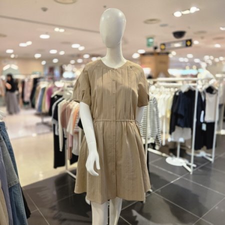 허리 스트링 미니 여름 원피스