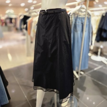 레이스 밑단 A라인 여름 스커트