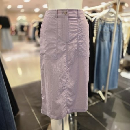 뒷허리 밴딩 H라인 스커트