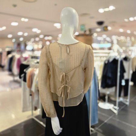 뷔스티에 세트 시스루 블라우스