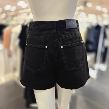 원턱 큐롯형 데님 숏바지