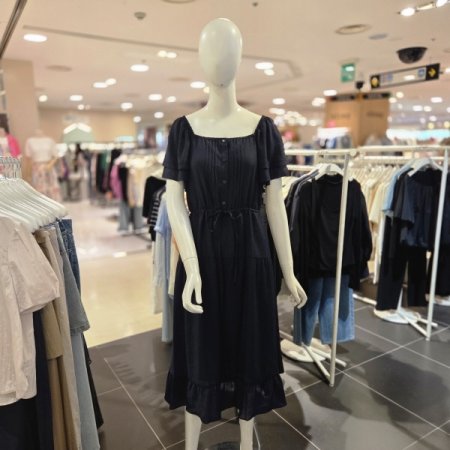 스퀘어넥 프릴 원피스