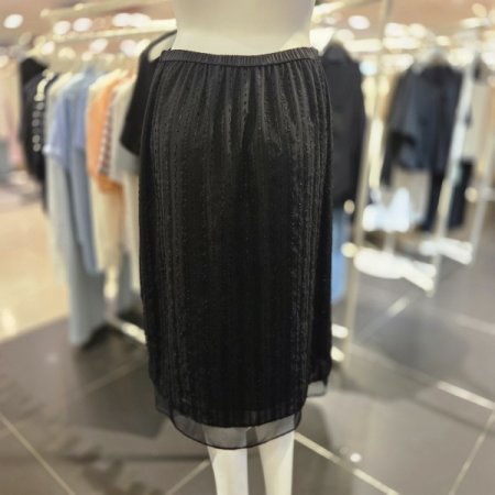 레이스 비즐형 리본 포인트 스커트