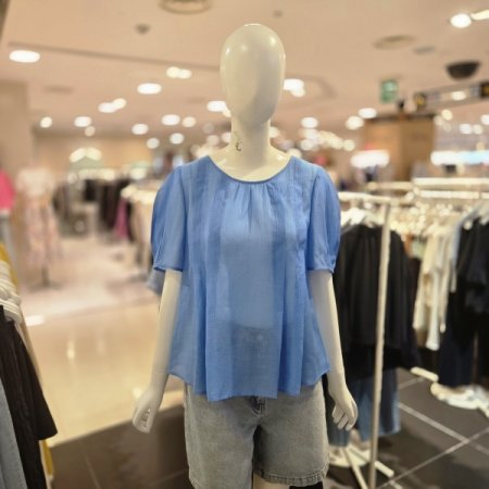 뒷 리본 쉬폰형 블라우스