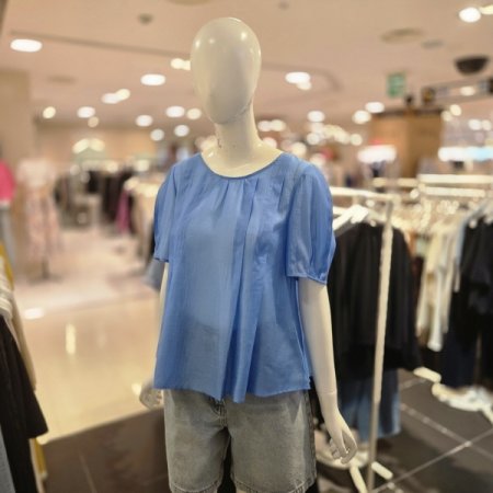 뒷 리본 쉬폰형 블라우스