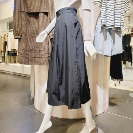 밴딩 주름 롱스커트