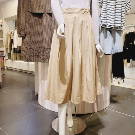 밴딩 주름 롱스커트