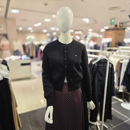 라운드넥 베이직 니트 가디건