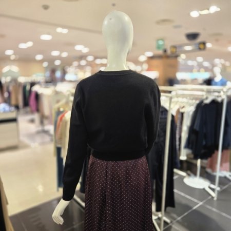 라운드넥 베이직 니트 가디건