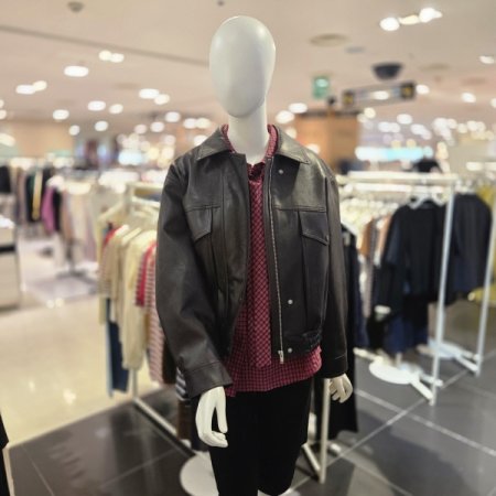 레더 블루종 자켓