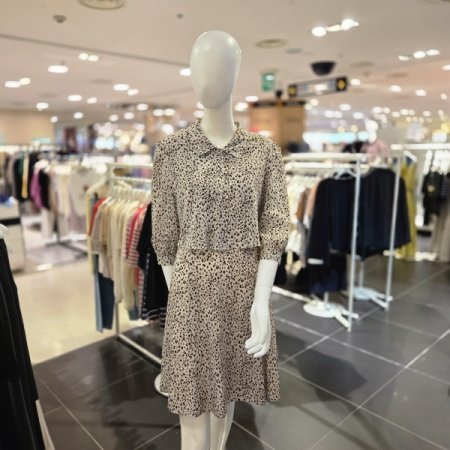 레오파드 A라인 원피스