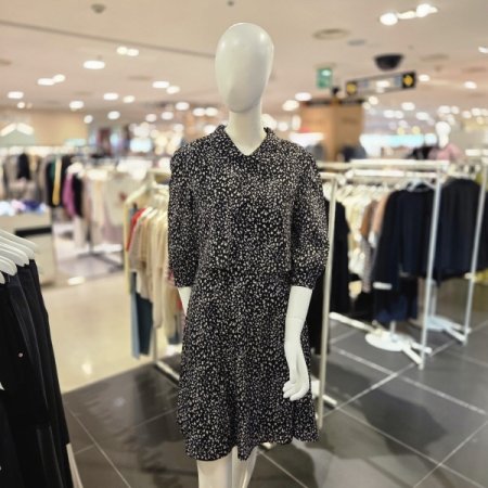 레오파드 A라인 원피스