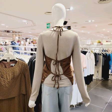 뷔스티에 레이어드 긴팔티셔츠