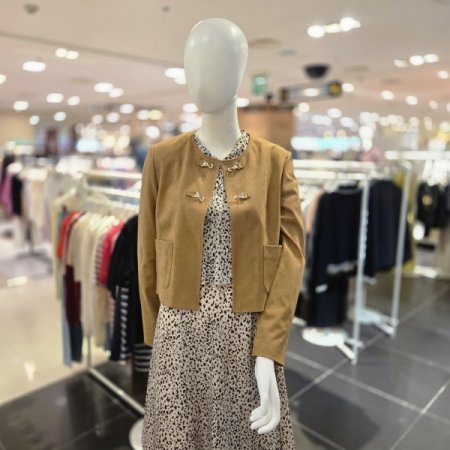 쉐이드 체인 크롭 자켓