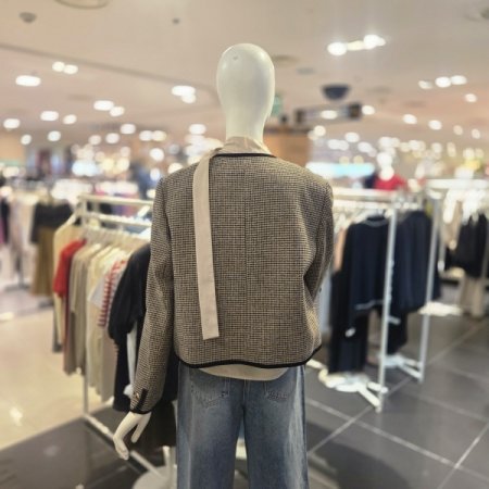 노카라넥 체크 자켓